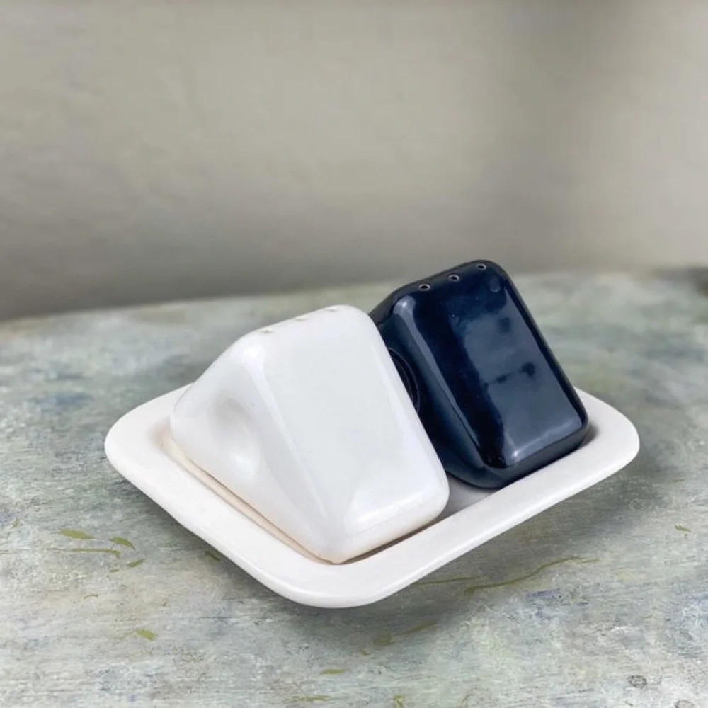 Mid Century Modern Triangle Salt & Pepper Shaker